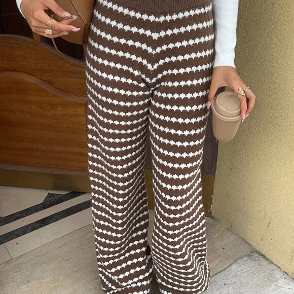 Multicolor Casual Women's Striped Loose Pants - Picture 7 of 8